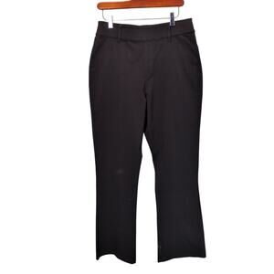 A Putnam Women's Sz M Black Crop Kick Flare Pull On Pants Stretch